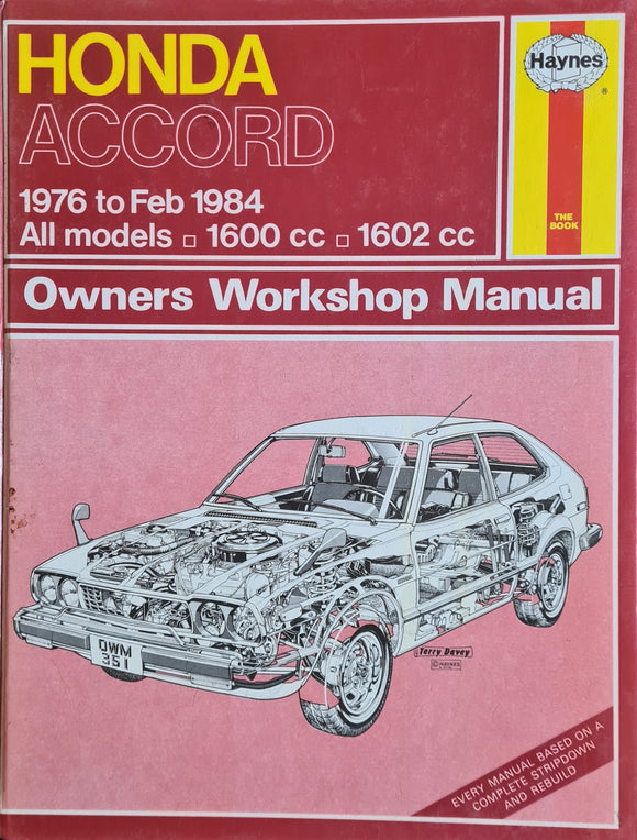 Haynes Owners Workshop Manual 351, Honda Accord