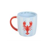 You Are My Lobster Striped Mug