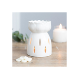 White Gloss Lotus Flower Oil Burner