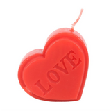 Red Love Heart Shaped Candle