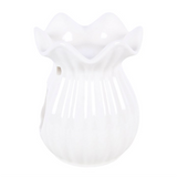 White Pleated Flare Oil Burner