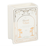 White Book Shaped Vase