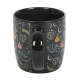 Black Midnight Bloom Print Mug