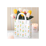 Tulip Print Ceramic Bag-Shaped Flower Vase