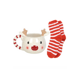 Rudolph Reindeer Mug and Socks Set