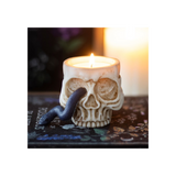 Skull Tealight Holder with Snake