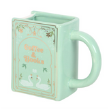 Coffee and Books Green Book Shaped Mug