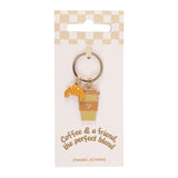 Coffee and a Friend Keyring