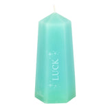 Luck Crystal Candle with Rough Green Aventurine