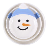 Set of 3 Winter Snowmen Stacking Bowls