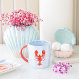 Iridescent Shell Flower Vase