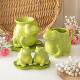 Luna Frog Shaped Mug and Lily Pad Saucer