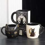 Black Cat Magick Book of Spells Book Shaped Mug