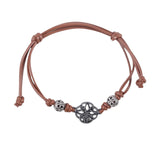 Brown Celtic Shield Knot Cord Bracelet