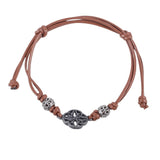 Brown Celtic Shield Knot Cord Bracelet