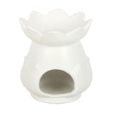 White Lotus Flower Oil Burner