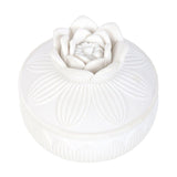 White Lotus Flower Trinket Box