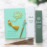 Lotus Flower Metal Bookmark