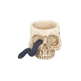 Skull Tealight Holder with Snake