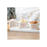 Set of 3 Ceramic Christmas Snack Bowls