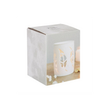 White Feather Cut Out Oil Burner