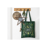 Green Witch Hanging Willow Pentagram with Bells