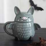 Cute Bat Mug with Lid