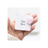 I Love You Rose Quartz Crystal Heart in a Bag