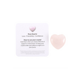 I Love You Rose Quartz Crystal Heart in a Bag