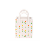 Tulip Print Ceramic Bag-Shaped Flower Vase