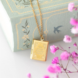 Book Shaped Locket in a Gift Box
